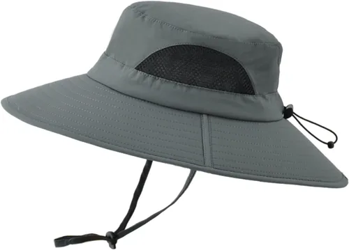Miniatura 12 de Surblue Sombrero de sol para mujeres/hombres, sombrero de pesca con protección UV UPF 50+ sombrero de pescador de ala ancha Caqui