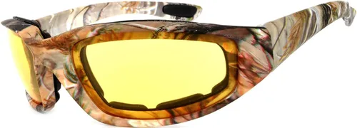Miniatura 28 de OWL Gafas de espuma acolchadas para motocicleta, lente transparente con espejo ahumado