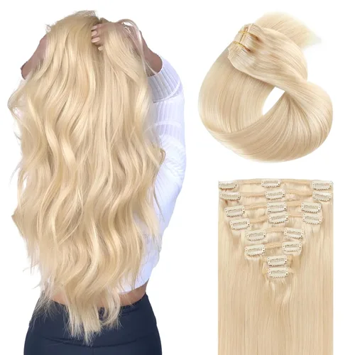 Miniatura 24 de ABH AMAZINGBEAUTY HAIR Extensiones de cabello humano negro con clip, 8 piezas de extensiones de volumen con clip, 4.23 onzas, sedoso, lacio, suave