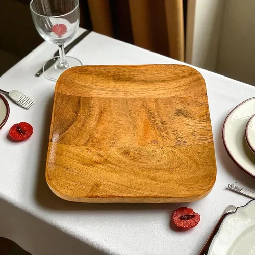 Miniatura 3 de Tazón para servir para el hogar, cocina, frutas, ensaladas, papas fritas, salsa/multipropósito/hecho a mano/madera natural de mango / madera natural