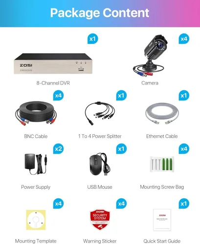 Miniatura 9 de ZOSI - Sistema de cámara de seguridad para el hogar de 8 canales 3K Lite para interiores y exteriores, detección AI de personas/vehículos, visión