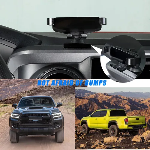 Miniatura 3 de HAPPYHORSE Soporte de teléfono para automóvil compatible con Toyo@Tacoma 2016-2023, pantalla de navegación de control central, soporte de teléfono