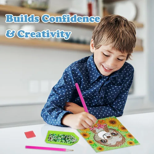 Miniatura 7 de Kits de Arte de Diamante Labeol para Niños, Manualidades para Niñas de 6-8-10-12 años, Arte de Diamante Fácil para Hacerlo Tú Mismo, Adhesivos