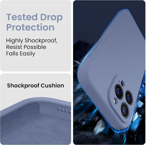 Miniatura 4 de FireNova Funda diseñada para iPhone 15 Pro, funda de silicona mejorada [protección de cámara], forro interior de microfibra antiarañazos, 6.1