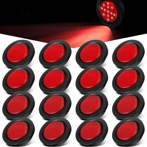 Miniatura 7 de Retisee - 16 piezas de luces de 13 LED, 2.5 pulgadas, redondas, para luz de aviso, indicadores de luz lateral delantera y trasera, impermeables