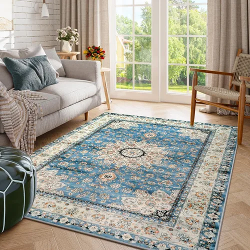 Miniatura 72 de Lahome Alfombra tribal bohemia de 2 x 3 pies, alfombra verde pequeña para entrada, suave, antideslizante, lavable, alfombra de baño bohemia de pelo
