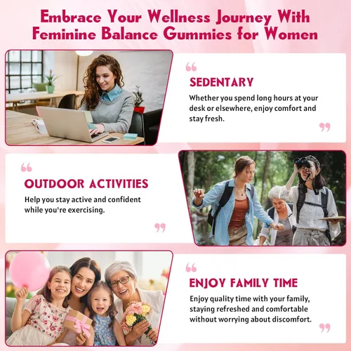 Miniatura 3 de Feminine Balance - Gomitas de equilibrio para mujeres sin azúcar, salud vaginal, antioxidante, salud digestiva, apoyo para el equilibrio de PH