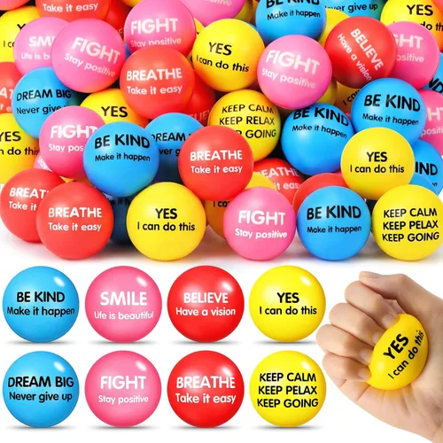 Miniatura 13 de Liliful 48 bolas motivacionales para el estrés, bolas inspiradoras a granel para adultos, alivio de la ansiedad, juguetes para la ansiedad, regalos