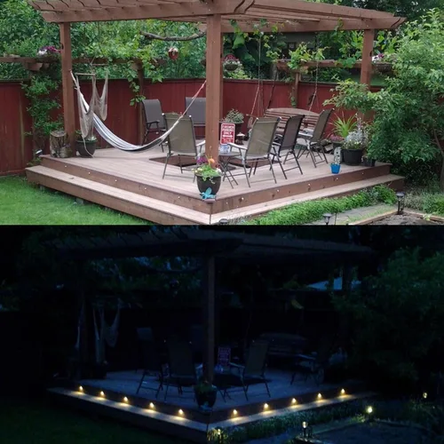 Miniatura 6 de Kit de luces LED para exteriores, Φ1.38 pulgadas, blanco cálido, paquete de 10 unidades, bronce, bajo voltaje, 12 V CC, IP65, impermeable