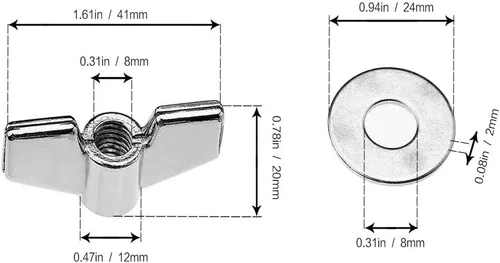Miniatura 3 de Jiayouy 12 piezas de platillos accesorios de repuesto para platillos y arandelas de metal de repuesto para apiladores de platillos plateados