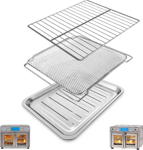 Miniatura 8 de Piezas de repuesto para freidora de aire Emeril Lagasse Everyday 360, accesorios de freidora de aire de acero inoxidable antiadherente de grado