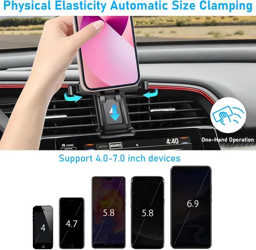 Miniatura 5 de Compatible con soporte para teléfono Honda Civic 2016-2021, ranura de luz de peligro de montaje, para soporte de teléfono Civic Air Vent de 10ª