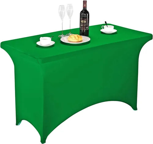 Miniatura 152 de FORLIFE - Funda de mesa de elastano, mantel ajustado de 4 pies para mesas rectangulares, funda elástica para patio, universal para bodas, banquetes