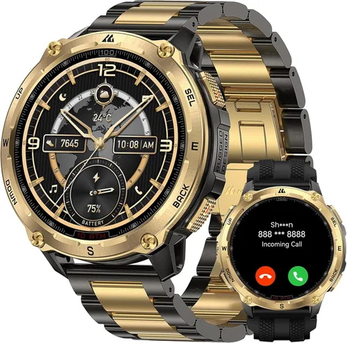 Miniatura 11 de KOSPET Tank T4 Reloj inteligente para hombre, todo de acero inoxidable, GPS de 6 satélites y mapas sin conexión, impermeable 100M 45m de buceo
