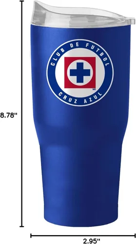 Miniatura 2 de Logo Brands Cruz Azul FC - Vaso de acero inoxidable con recubrimiento en polvo, de 30 onzas, con aislamiento, mantiene las bebidas calientes y frías