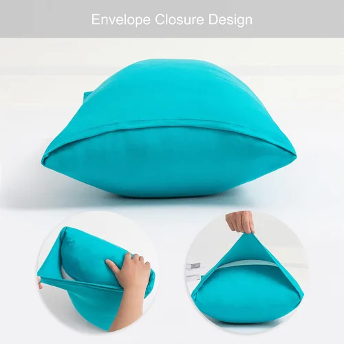 Miniatura 28 de Juego de 2 fundas de almohada pequeñas de punto Jersey Knit para viajes o niños pequeños de 12 x 16 pulgadas, 13 x 18 o 14 x 20 pulgadas, sobre