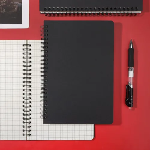 Miniatura 6 de EUSOAR Cuaderno de espiral de papel cuadriculado, A5, paquete de 3 unidades de 5.5 x 8.3 pulgadas, 120 páginas de tapa dura, cuaderno de bocetos