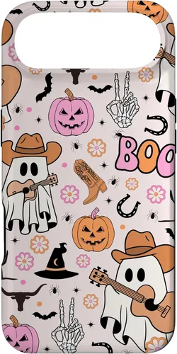 Miniatura 27 de Spooky Ghost Cowboy Cute Halloween Boo Western Retro Pastel Case for iPhone 17