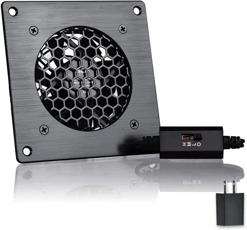 Gabinete USB 80MM Ventilador silencioso Sistema de ventilador de enfriamiento 4" con control de velocidad, para gabinetes AV de cine en casa