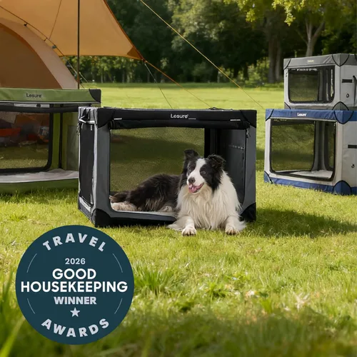 Miniatura 2 de Lesure Shown on TODAY Show Jaula Suave Plegable para Perros - Jaula de Viaje Portátil de 30 Pulgadas para Perros Medianos Interior y Exterior