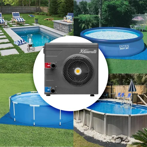 Miniatura 4 de XtremepowerUS Calentador de piscina de hasta 4,000 galones para piscina sobre el suelo, intercambiador de calor de titanio, bomba de calor