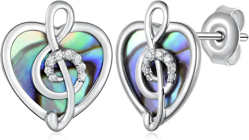 Music NoteTreble Clef Earrings 925 Sterling Silver Music Gifts Music Earrings for Women Music Note Jewelry Gifts for Girls