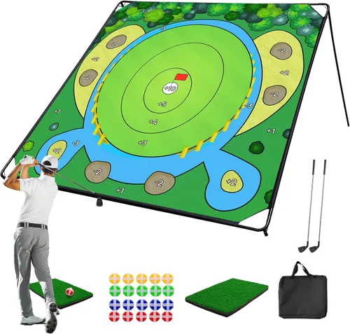 Juego de práctica de chipping de golf de 70"x70" - Juego de entrenamiento portátil para uso interior & exterior, mejora la precisión del juego corto