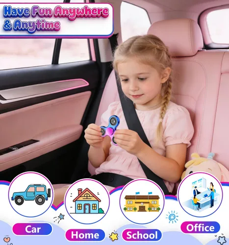 Miniatura 4 de ATESSON Paquete de 5 juguetes giratorios de metal de alta velocidad de 2 a 3 minutos para aliviar el estrés, ansiedad, TDAH, autismo, aburrimiento