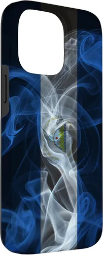 Miniatura 3 de iPhone 14 Pro Max Smoky Nicaragua Flag - Funda de orgullo nicaragüense estilo humo