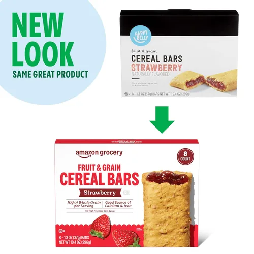 Miniatura 4 de Marca Amazon – Barras de cereales de frutas y cereales Happy Belly, fresa, 8