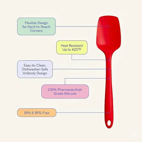 Miniatura 4 de GIR: Get It Right Espátula Cuchara de Silicona, Utensilios de cocina no tóxicos para Batería de Cocina Antiadherente, Cocinar y Hornear - Ultimate