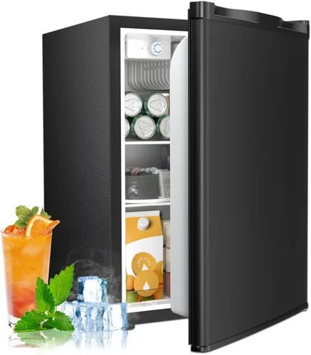 Miniatura 10 de Antarctic Star - Minirefrigerador de 2.56 pies cúbicos con congelador, pequeños refrigeradores con termostato ajustable, bajo nivel de ruido, ahorro