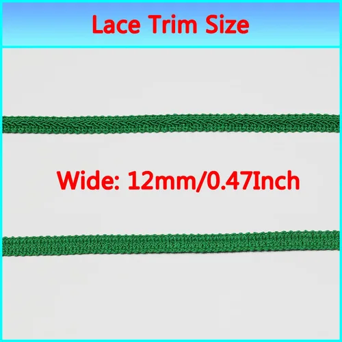 Miniatura 2 de Gimp - Cinta trenzada de poliéster de 12 yardas y 0.472 in de ancho, ciempiés de ancho, para costura, manualidades, ropa, cortinas, accesorios