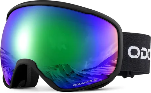 Miniatura 8 de Odoland Gafas de esquí de nieve S2 de doble lente antivaho OTG a prueba de viento UV400 para hombres, mujeres y jóvenes, esquí, snowboard Lente