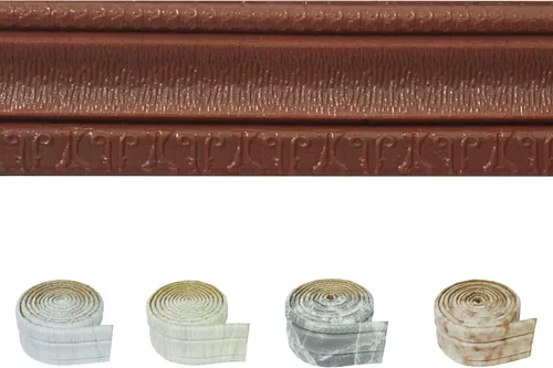 Miniatura 11 de Moldura de espuma autoadhesiva de 90 x 3.1 pulgadas, borde de papel tapiz de corona flexible, líneas de bordes de pared 3D, base de pared de espuma