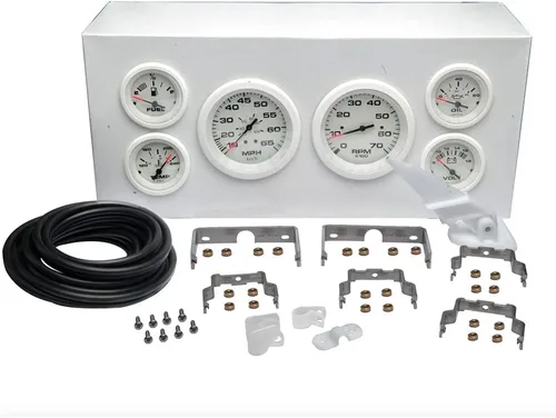 SeaStar 68388P Sierra International Arctic - Juego de calibre 6 que incluye combustible, presión de aceite del motor, velocidad, tacómetro y
