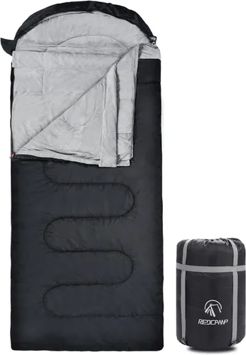 Miniatura 22 de REDCAMP Saco de dormir de franela para adultos, cómodos sacos de dormir de algodón para campamento, mochileros, senderismo, con capucha desmontable