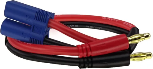 Miniatura 5 de Yeebline Cable de carga de batería EC5 a Banana Plug, paquete de 2 conectores macho 12AWG EC5 de 1.0 ft a 0.157 in Banana Bullet Macho Lipo