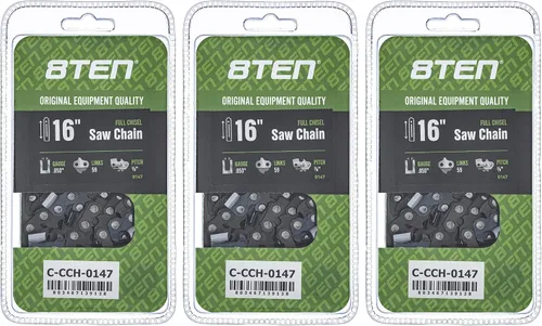 Miniatura 218 de 8TEN Cadena de motosierra semi cincel de 6 pulgadas .050 1/4 42 DL para Worx WG320 Black & Decker LLP120 (paquete de 3)