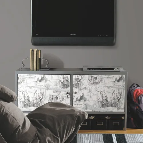 Miniatura 7 de RoomMates RMK12353PL Harry Potter Mapa Blanco Papel Tapiz Pelar y Pegar
