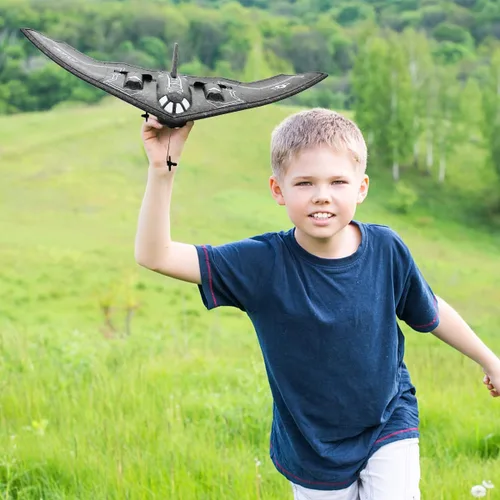Miniatura 6 de fisca Avión RC Control remoto B-2 Spirit Stealth Bomber Avión, 2.4Ghz 2CH espuma Drone listo para volar juguete para niños y adultos