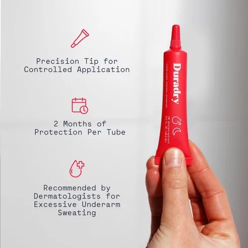 Miniatura 4 de Duradry Gel antitranspirante minimizador de sudor para hombres y mujeres, fuerza recetada, formulado para sudoración excesiva de axilas e