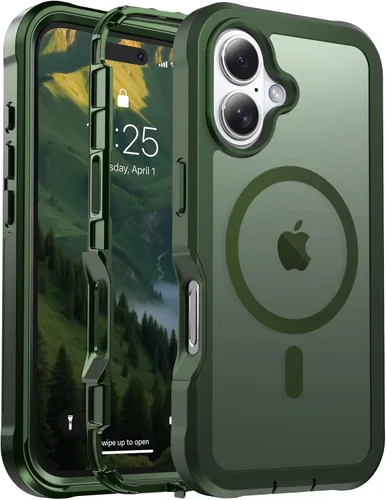 Miniatura 158 de jaroco - Funda magnética compatible con MagSafe para iPhone 11 de 6.1 pulgadas; protección de grado militar contra caídas, de doble capa