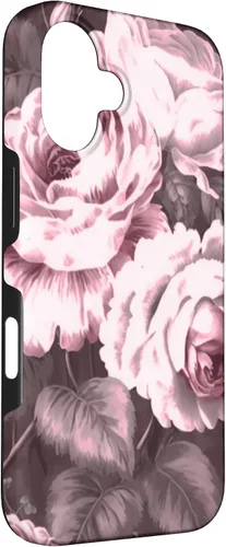 Miniatura 3 de iPhone 16 Vintage Classic Rose Flower Pattern in Pink Case