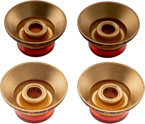 Miniatura 4 de Musiclily Pro Inch USA LP - Perillas finas de campana de 24 líneas para guitarra eléctrica Les Paul CTS Macetas, color ámbar (juego de 4)