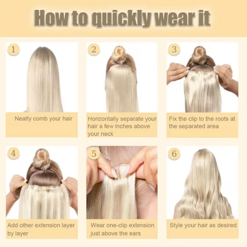 Miniatura 5 de Extensiones de cabello ondulado #1B con clip, cabello humano real suave de 12 pulgadas, 7 unidades, 4.23 oz, extensiones de cabello humano Remy #1B