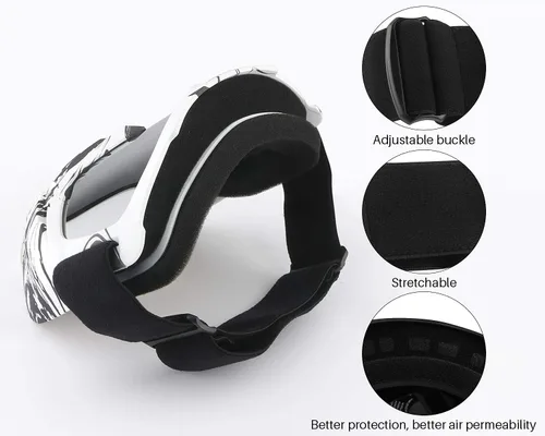 Miniatura 3 de Gafas de motocicleta con máscara facial desmontable, gafas de motocross de cara completa protectoras, gafas ATV, de bicicleta de tierra, MX