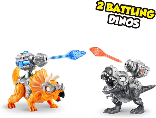 Miniatura 2 de ZURU SMASHERS Isla de Dinosaurios T-Rex Batallas (Versión Negra) de ZURU 50+ Sorpresas Dinosaurio Coleccionable para Niños T-Rex Triceratops Slime