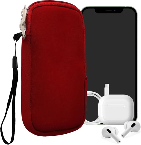 Miniatura 47 de kwmobile Funda universal para teléfono tamaño XS - 3,5/4 pulgadas - Funda de neopreno para teléfono inteligente con cremallera - Funda impermeable