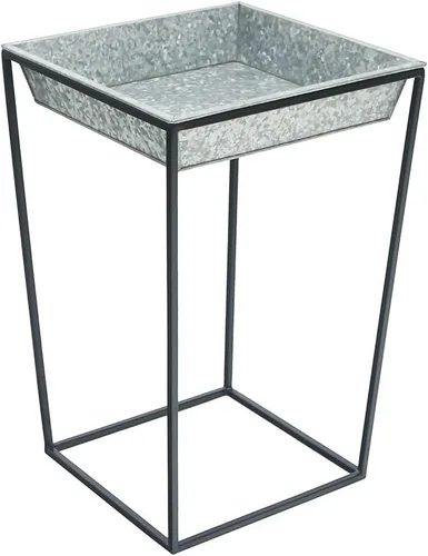 Miniatura 6 de Achla Designs Soporte para plantas Arne, 14" de alto con bandeja de cobre